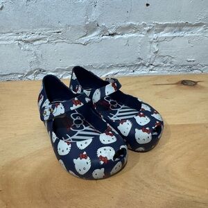MINI MELISSA NAVY HELLO KITTY JELLY SHOES Size 6‎